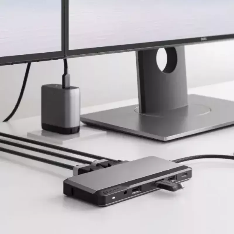 Dokas ALOGIC U1CAD-SGR laidinis USB 3.2 Gen 1 Type-C pilkas 85W