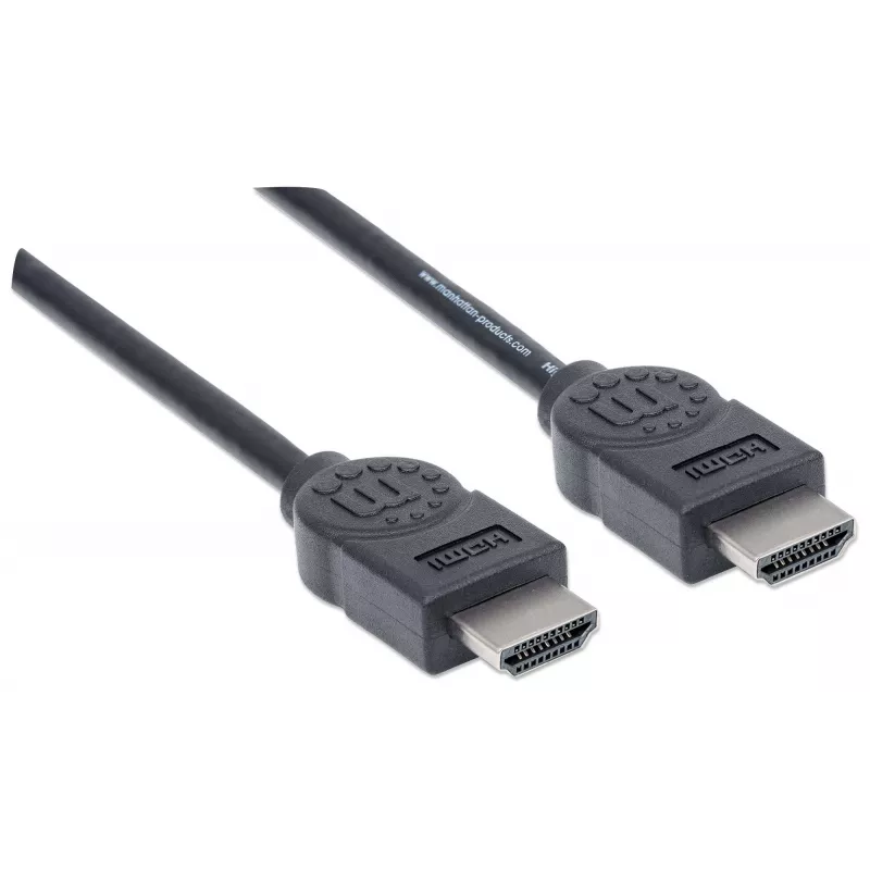 HDMI kabelis Vyriškas-Vyriškas Manhattan HDMM6 4K@30Hz 1,8 m Juodas