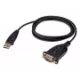 ATEN UC232AF USB Type-A į RS-232 adapterio kabelis, juodas, 1,2 m