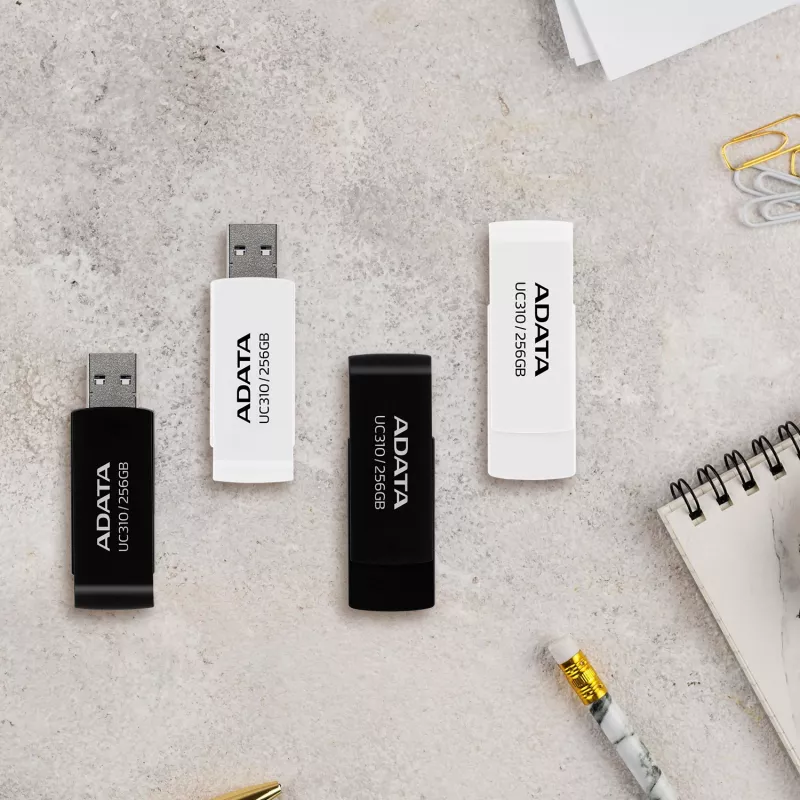 ADATA UC310 USB atmintukas 256 GB USB Type-A 3.2 Gen 1 (3.1 Gen 1) Baltas