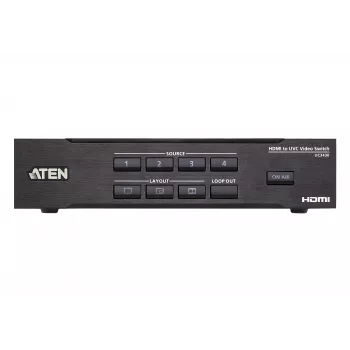 ATEN CAMLIVE PRO 4K 4 įėjimų HDMI į USB vaizdo perjungiklis, juodas, HDMI, 3840 x 2160 pikselių, metalas, Taivanas