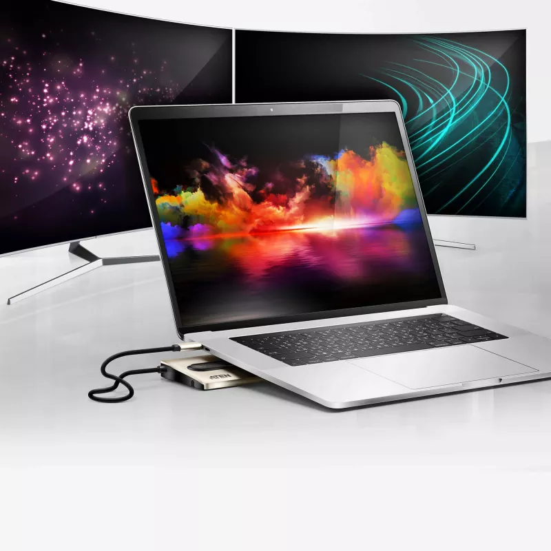 ATEN USB-C kelių prievadų dokas su energijos perdavimu UH3237-AT