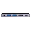 ATEN USB-C kelioninis dokas su maitinimo perdavimu, universalus, USB Type-C, juodas, sidabrinis