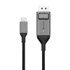 ALOGIC Ultra USB-C (vyriškas) į DisplayPort (vyrišką) kabelis 2 m, 4K 60Hz, baltas, LED