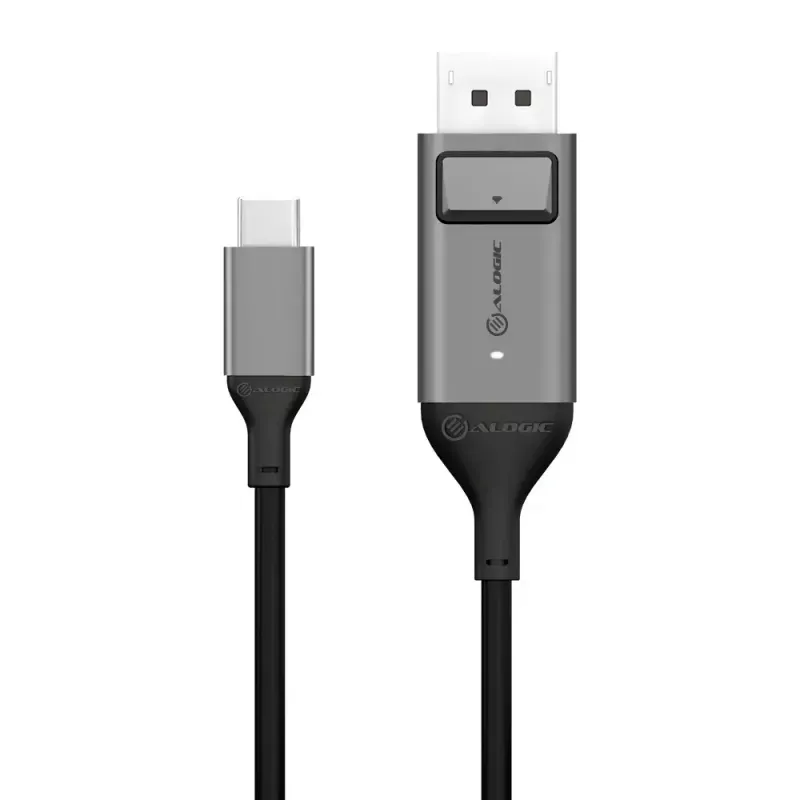 ALOGIC Ultra USB-C (vyriškas) į DisplayPort (vyrišką) kabelis 2 m, 4K 60Hz, baltas, LED