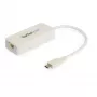StarTech.com USB-C į Gigabit Ethernet adapteris su USB-A prievadu – baltas 1Gbps NIC USB 3.0/USB 3.1 Type C tinklo adapteris – 1GbE USB-C RJ45/LAN TB3 suderinamas su Windows, MacBook Pro, Chromebook