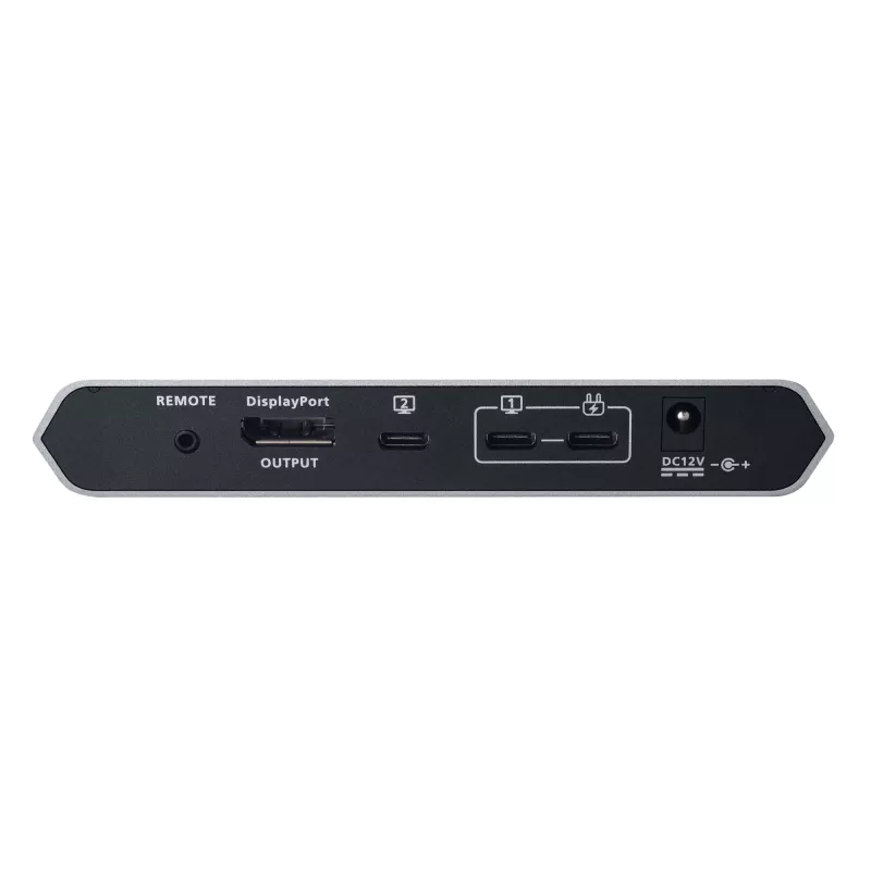 ATEN US3311 2 prievadų 4K DisplayPort USB-C KVM jungiklis su dokavimo stotele ir maitinimo perdavimu