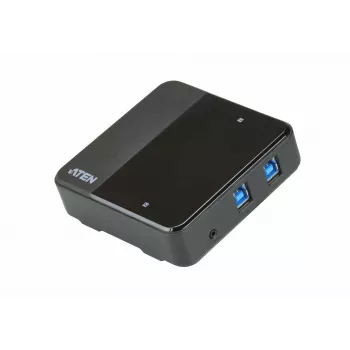 ATEN US3324 2 prievadų USB 3.2 Gen1 jungiklis, 5000 Gbit/s, juodas