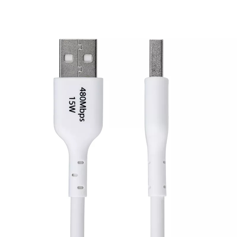 StarTech.com 3m USB-A į USB-C įkrovimo laidas, įkrovimas ir sinchronizavimas, 3A, USB 2.0, TPE apvalkalas - baltas