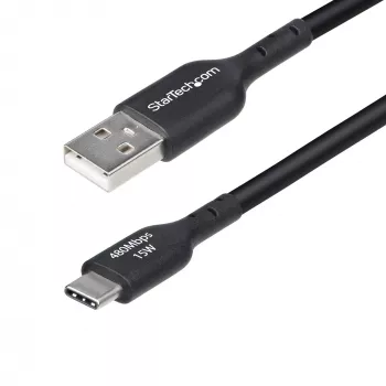 StarTech.com USB-A į USB-C įkrovimo ir sinchronizavimo laidas, 4 m, 3 A, USB 2.0, TPE apvalkalas, juodas