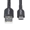 StarTech.com USB-A į USB-C įkrovimo ir sinchronizavimo laidas, 4 m, 3 A, USB 2.0, TPE apvalkalas, juodas