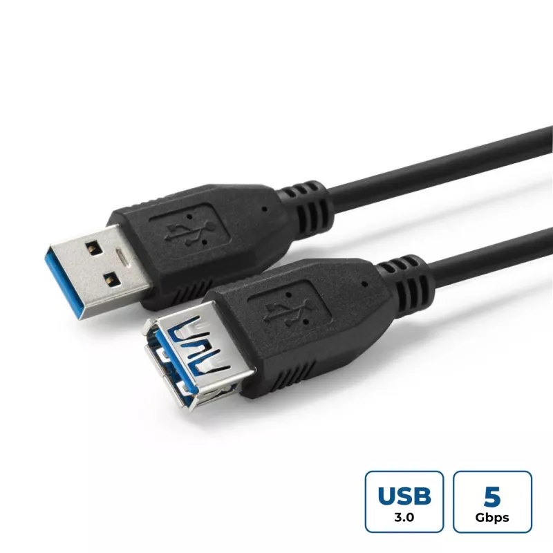 Microconnect USB3.0AAF1B USB ilginimo laidas USB 3.2 Gen 1 (3.1 Gen 1) 1 m USB A juodas