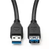 Microconnect USB3.0AAF1B USB ilginimo laidas USB 3.2 Gen 1 (3.1 Gen 1) 1 m USB A juodas