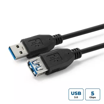 Microconnect USB3.0AAF3B USB 3.2 Gen 1 ilginimo kabelis 3 m USB A juodas