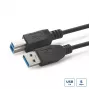 Microconnect USB3.0AB1B USB laidas USB 3.2 Gen 1 (3.1 Gen 1) 1 m USB A USB B Juoda
