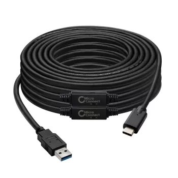Microconnect USB3.1CA10AMP USB laidas USB 3.2 Gen 1 (3.1 Gen 1) 10 m USB C USB A juodas