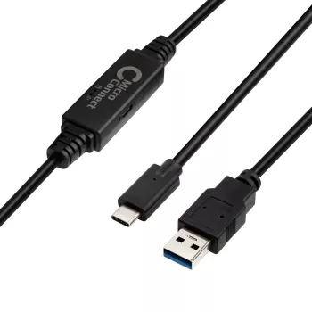 Microconnect USB3.1CA5AMP USB laidas USB 3.2 Gen 1 (3.1 Gen 1) 5 m USB C USB A Juodas