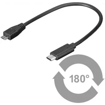MicroConnect USB3.1CAMB02 USB laidas USB 2.0 0,2 m Micro-USB B USB C juodas