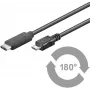 MicroConnect USB3.1CAMIB1 USB laidas USB 2.0 1 m USB C į Micro-USB B juodas