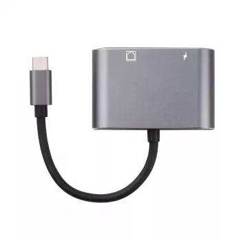 Microconnect USB3.1CETHPDBA adapteris USB-C į RJ-45 juodas