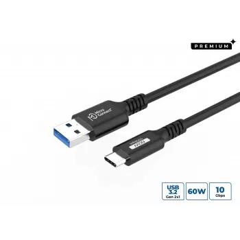 USB laidas MicroConnect USB3.2AC15 1,5 m USB-C USB-A 10 Gbit/s juodas