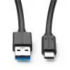 Microconnect USB3.2CA0.25 USB laidas USB 3.2 Gen 2 (3.1 Gen 2) 0,25 m USB A USB C juodas