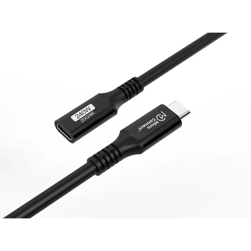 MicroConnect USB3.2CC1.5EX USB-C laidas USB4 Gen 2x2 1,5 m juodas