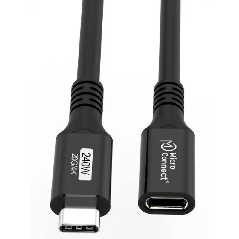MicroConnect USB3.2CC1.5EX USB-C laidas USB4 Gen 2x2 1,5 m juodas