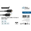 MicroConnect USB3.2CC10OP USB-C aktyvus optinis kabelis 10 m, USB 3.2 Gen 2, juodas