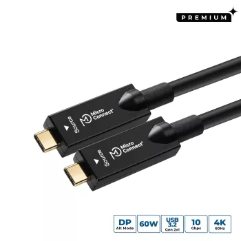 USB C laidas MicroConnect USB3.2CC15OP 15 m juodas 10 Gbit/s