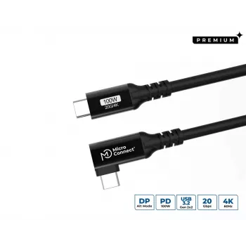 MicroConnect USB3.2CC4-A USB-C laidas USB 3.2 Gen 2x2 4 m juodas