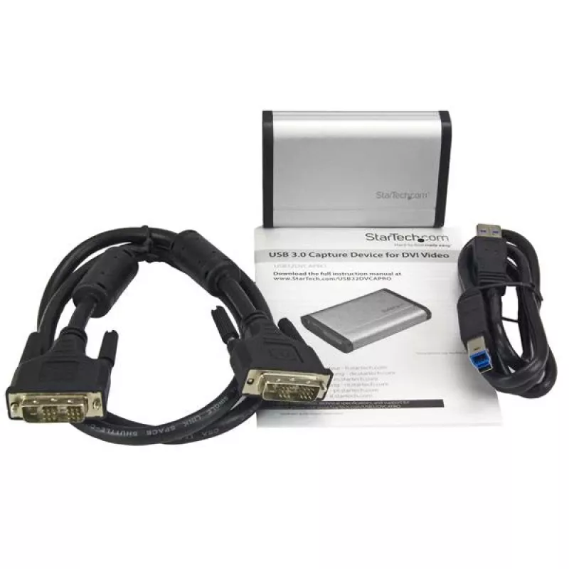 „StarTech.com“ USB 3.0 vaizdo fiksavimo įrenginys DVI vaizdui – 1080p 60 kadrų/s – aliuminis – TAA