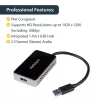 StarTech.com USB 3.0 į HDMI adapteris su 1x USB, USB į HDMI monitoriaus keitiklis, skirtas Windows (nepalaiko macOS/ChromeOS/Linux) - TAA