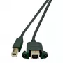 MicroConnect USBABF1PANEL2 USB laidas USB 2.0 1.8 m USB A USB B juodas