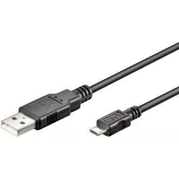 Microconnect USBABMICRO1 USB 2.0 laidas 1 m USB A – Micro-USB B juodas