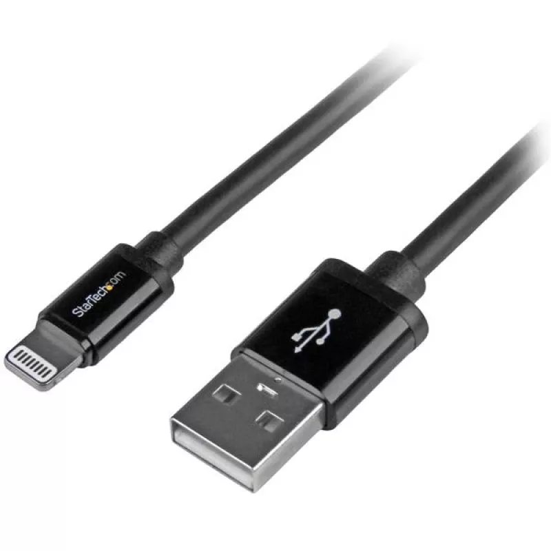 StarTech.com 2 m USB – Lightning laidas – ilgas iPhone / iPad / iPod įkrovimo laidas – Lightning į USB – Apple MFi sertifikuotas – juodas