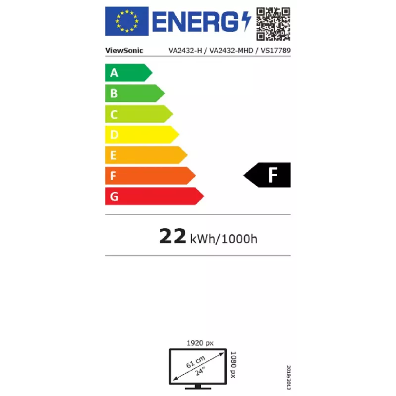 ViewSonic VA2432-h 24 colių Full HD IPS LED monitorius (1920x1080) juodas