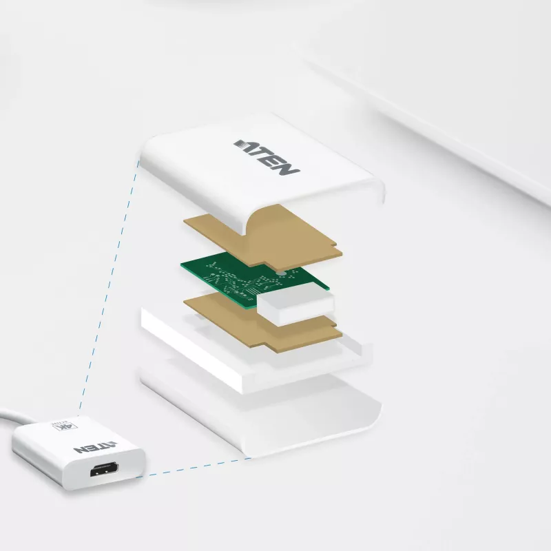 ATEN 4K Active mini DisplayPort į HDMI keitiklis, 3D, iki 3840x2160 @30Hz