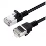 Microconnect V-FTP6A01S-SLIM tinklo kabelis 1 m juoda Cat6a U/FTP (STP)
