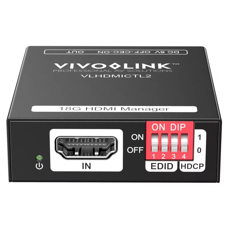 Vivolink VLHDMICTL2 EDID emuliatorius 3840x2160 18Gbit/s Juodas