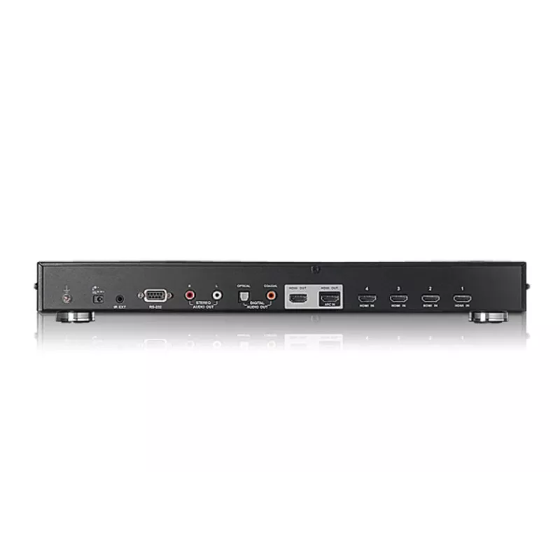 ATEN VS482 4 prievadų dvigubo vaizdo HDMI jungiklis, metalinis, juodas, 15 m, 6.75 Gbit/s