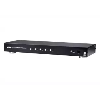 ATEN VS482B 4 prievadų True 4K HDMI jungiklis su dviem išėjimais, metalinis, juodas, 60 Hz, 3840 x 2160