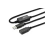 Microconnect WBEE0 USB 2.0 aktyvus ilginimo laidas 5 m USB A juodas