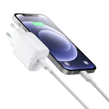 Sieninis įkroviklis ALOGIC WC1X20-EU Smartphone 100-240V USB-C Baltas