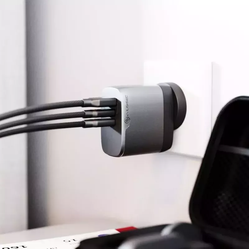 ALOGIC 3X67 67W kroviklis su GaN technologija, 2 USB Type-C, daugiašalis kištukas