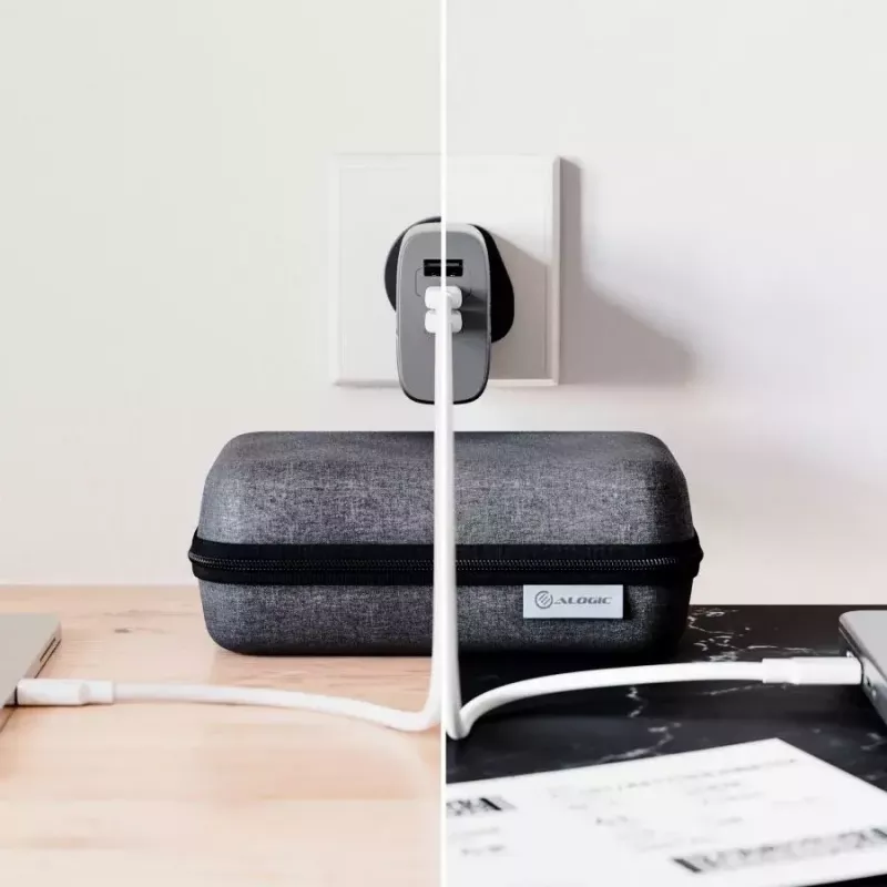 ALOGIC 3X67 67W kroviklis su GaN technologija, 2 USB Type-C, daugiašalis kištukas