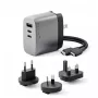ALOGIC 3X67 67W kroviklis su GaN technologija, 2 USB Type-C, daugiašalis kištukas