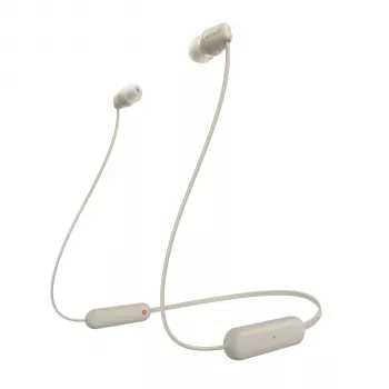 Sony WI-C100 belaidės ausinės į ausį, skambučiai/muzika, Bluetooth, smėlio spalvos