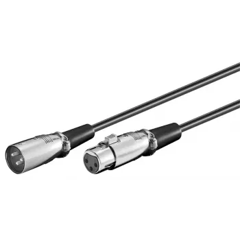 Microconnect XLRMF05 garso kabelis 0,5 m XLR (3 kontaktų) Juoda