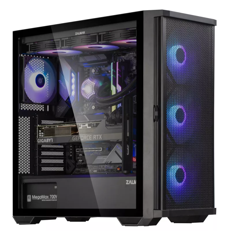 Kompiuterio korpusas Zalman Z10 PLUS Midi Tower Juodas